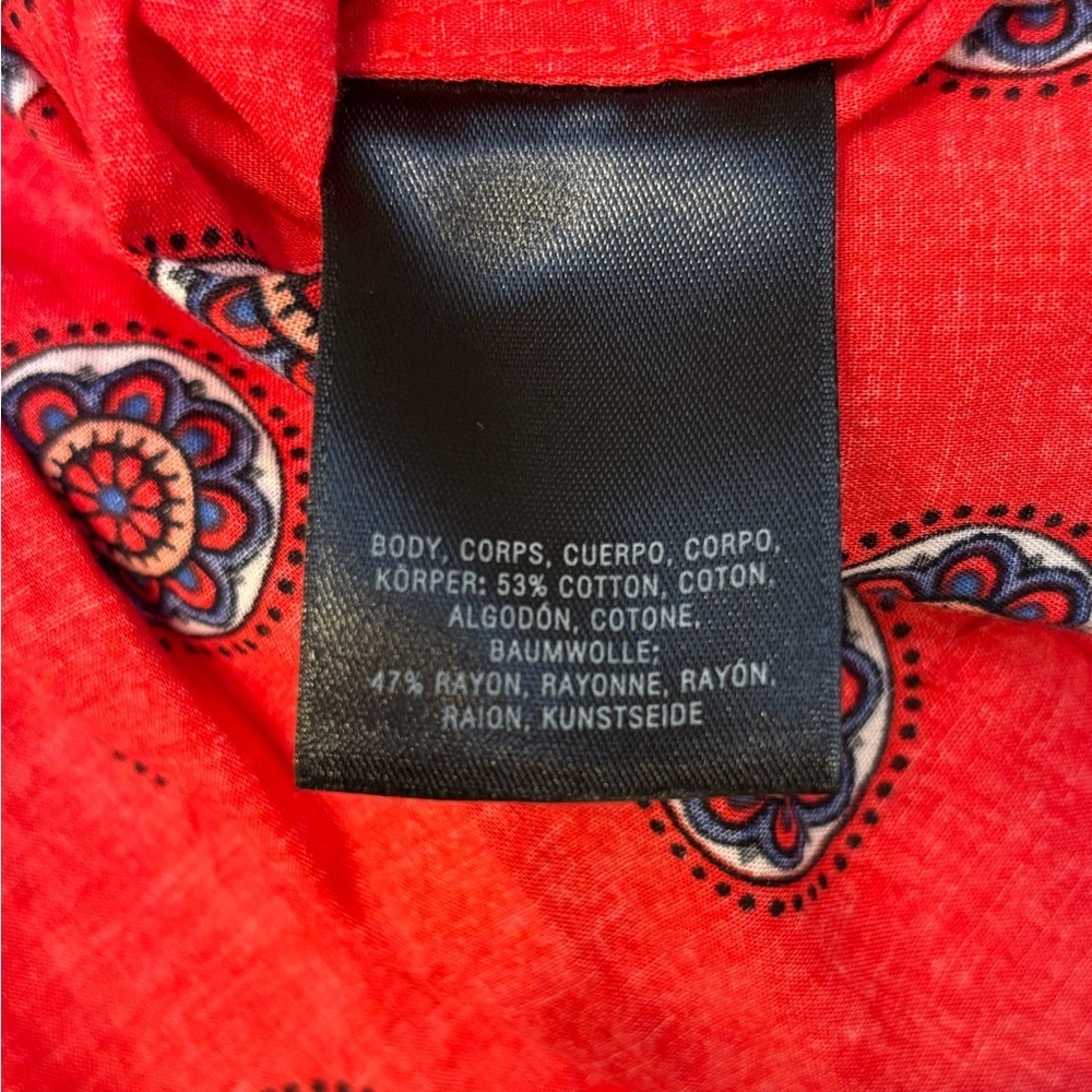 Maeve by Anthropologie “Avila Peplum Top” smocked tank top blouse in bright red! - Picture 7 of 7